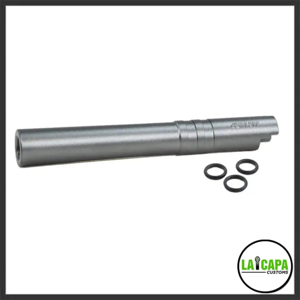 LA Capa Customs 5.1 Aluminum Threaded Outer Barrel - Grey lacapacustoms - Airsoft 