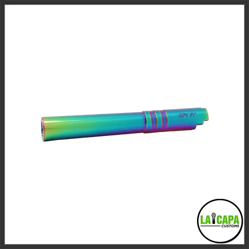 LA Capa Customs 5.1 Aluminum Threaded Outer Barrel - Rainbow (Green) V1 lacapacustoms - Airsoft 