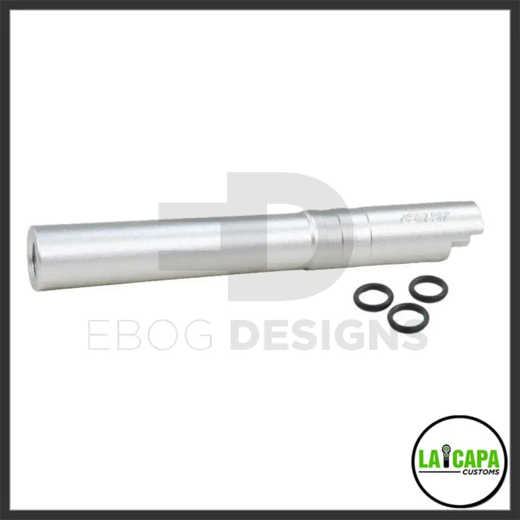 LA Capa Customs 5.1 Aluminum Threaded Outer Barrel - Silver lacapacustoms - Airsoft 