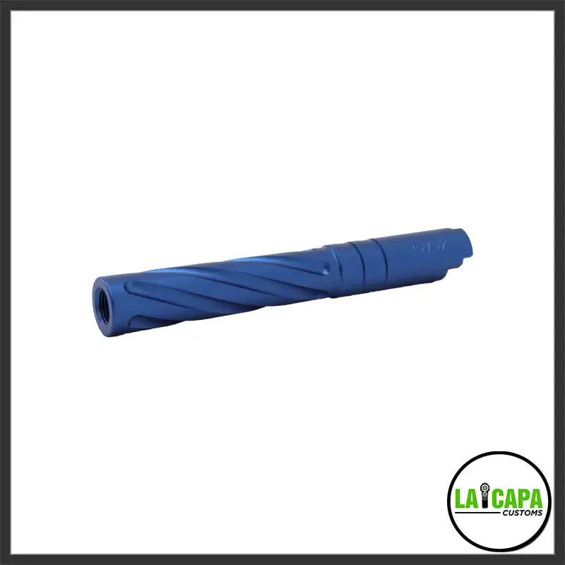 LA Capa Customs 5.1 Aluminum Tornado Threaded Outer Barrel - Blue lacapacustoms - Airsoft 