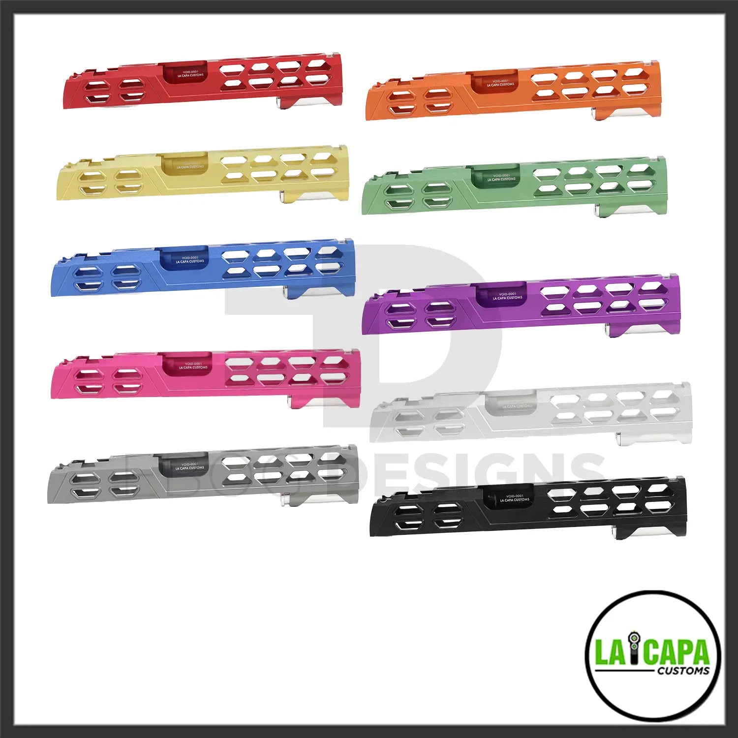 LA Capa Customs 5.1 “VOID” Aluminum Slide

- Pink Ebog Designs - Airsoft 