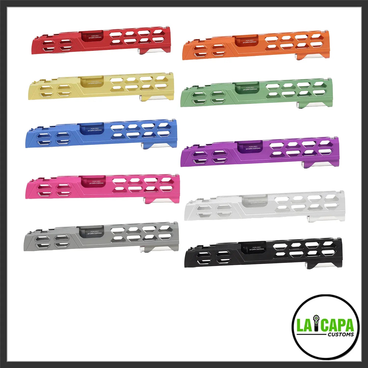 LA Capa Customs 5.1 “VOID” Aluminum Slide

- Silver Ebog Designs - Airsoft 