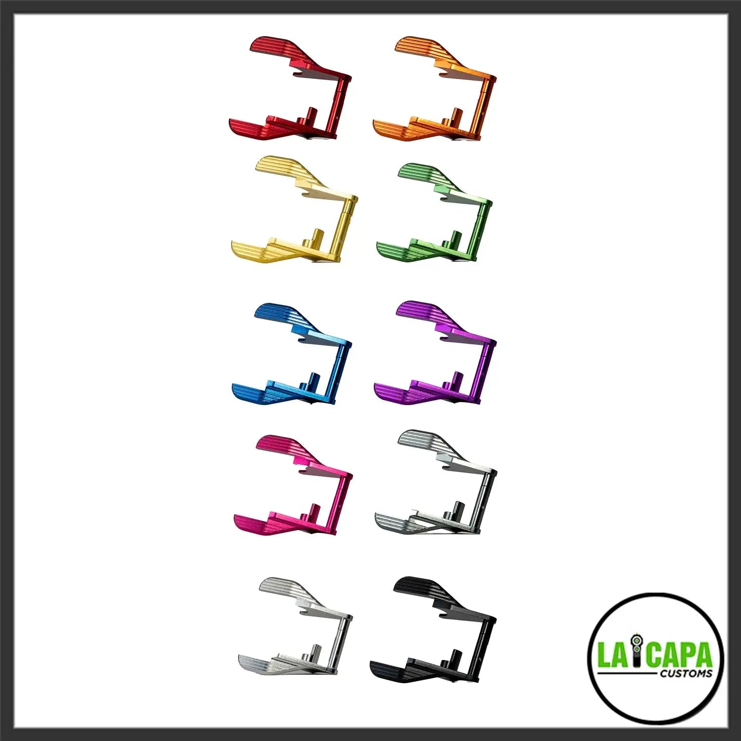 LA Capa Customs 7075 Aluminium Ambi / Single Safeties for Hi Capa - Black v2 lacapacustoms - Airsoft 
