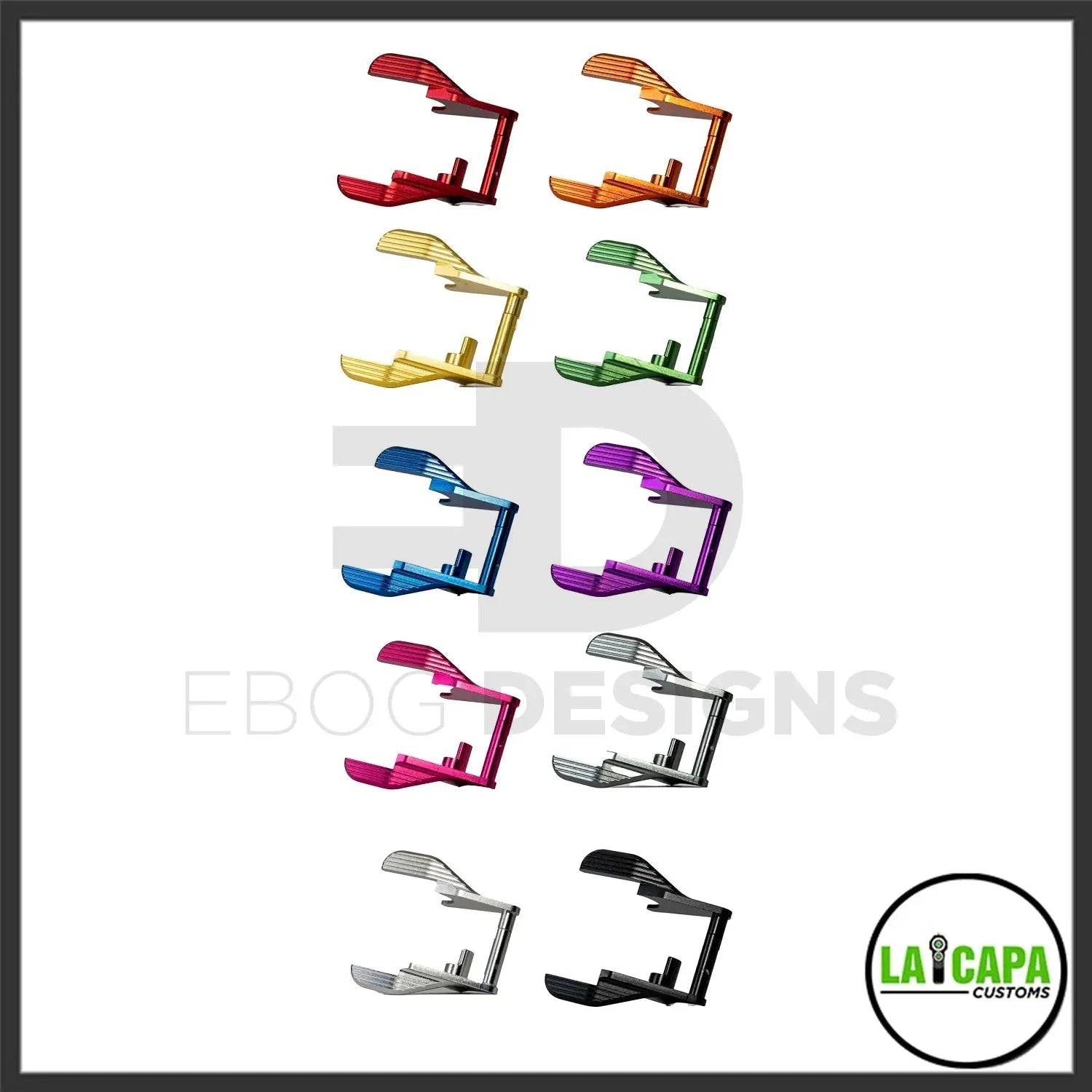 LA Capa Customs 7075 Aluminium Ambi / Single Safeties for Hi Capa - Green V2 lacapacustoms - Airsoft 