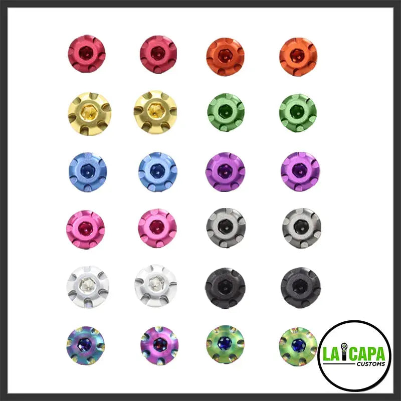 LA Capa Customs “S1” 7075 Aluminum Grip Screws For Hi Capa - Black lacapacustoms - Airsoft 