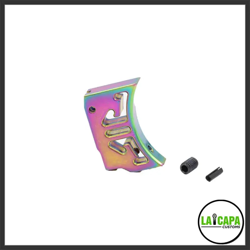 LA Capa Customs “S1” Curved Trigger For Hi Capa - Rainbow lacapacustoms - Airsoft 