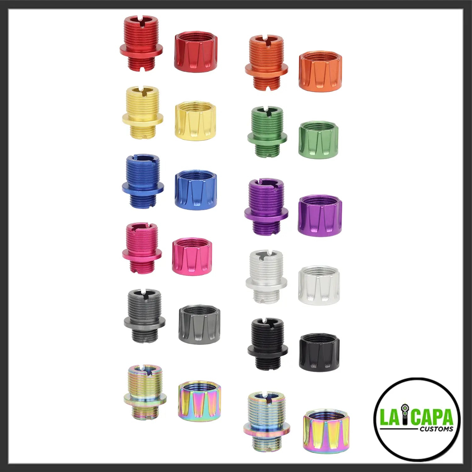 LA Capa Customs “S1” Reversible Thread Adapter for Hi Capa - Gold lacapacustoms - Airsoft 