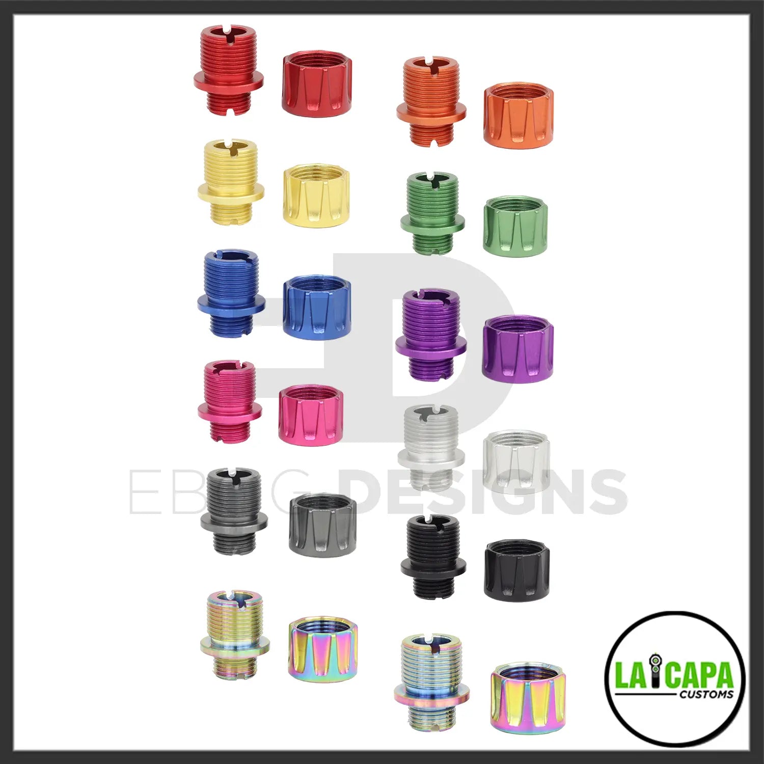 LA Capa Customs “S1” Reversible Thread Adapter for Hi Capa - Red lacapacustoms - Airsoft 