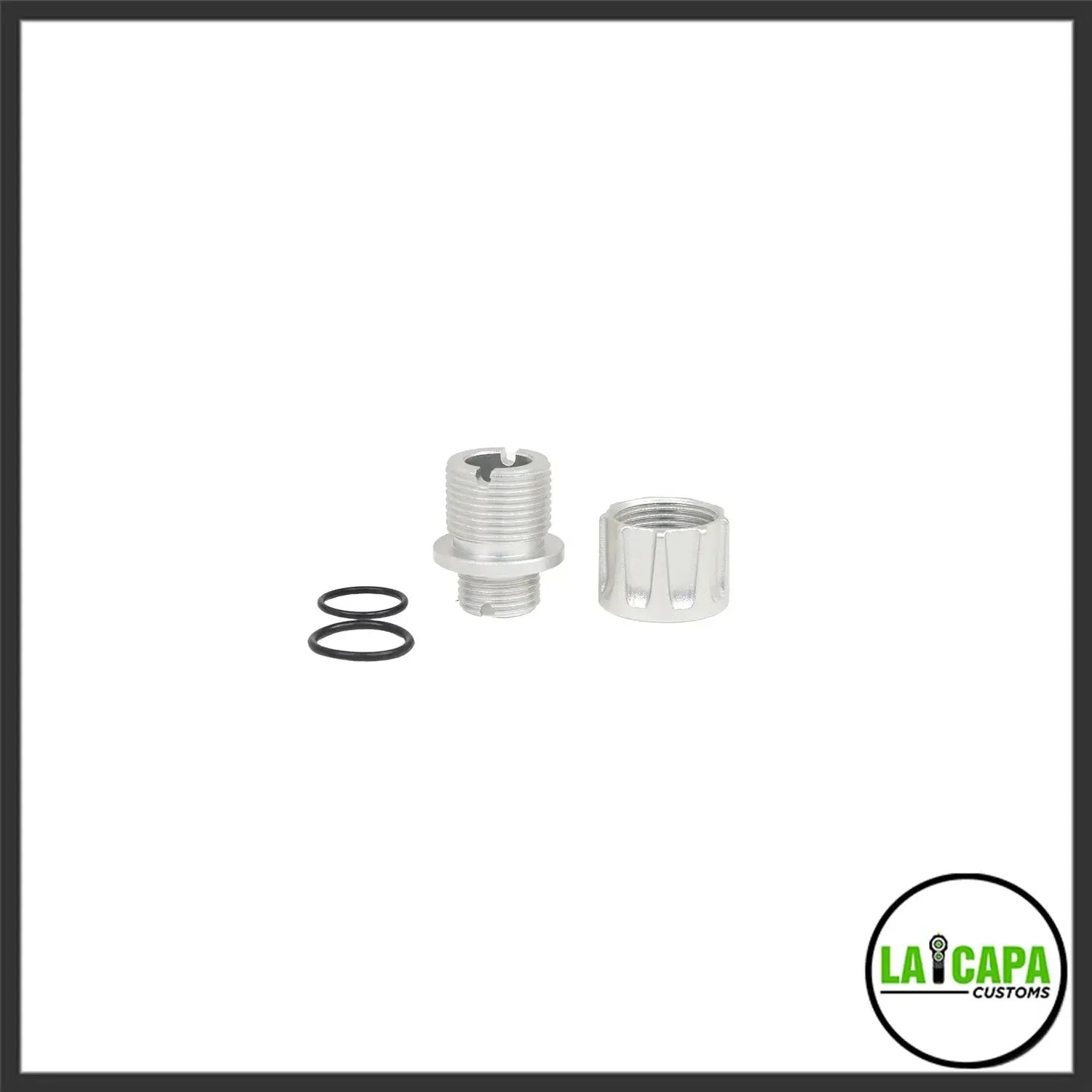 LA Capa Customs “S1” Reversible Thread Adapter for Hi Capa - Silver lacapacustoms - Airsoft 