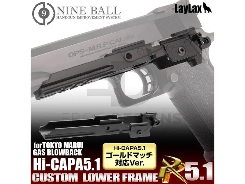 Nine Ball Custom Lower Frame RR 5.1 For Marui Hi-CAPA laylax - Airsoft 